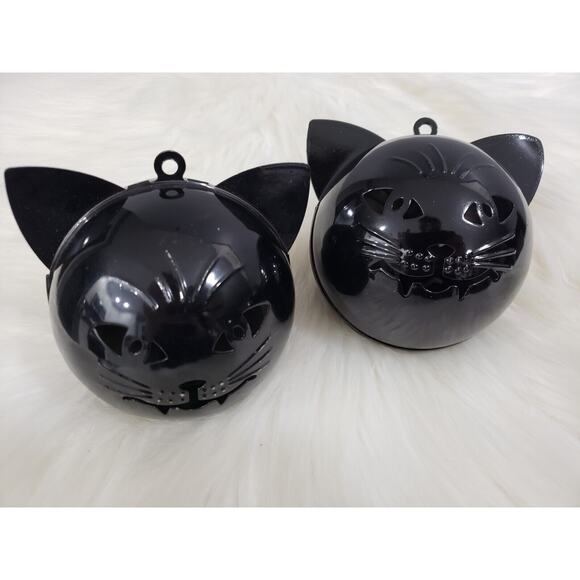 Halloween Jingle Bells Lot Black Cat Large Metal‎ LOUD 4" - Picture 1 of 5